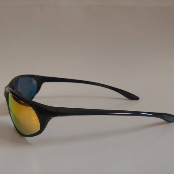 (NWT) Vintge 90's PC Wrap Around Sporty Sunglasses (Black/Orange M) - Picture 2 of 4